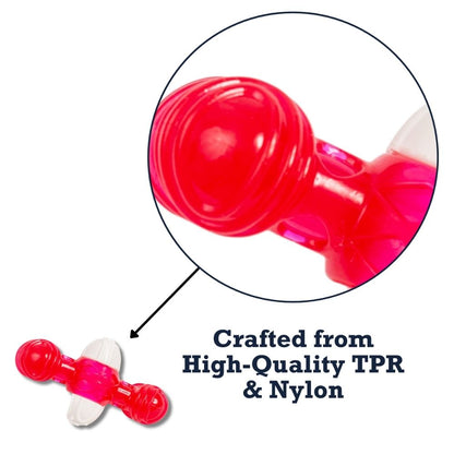 Country Living TPR & Nylon Quacker Bone Chew Toy for Dogs – with Engaging Quacking Sound