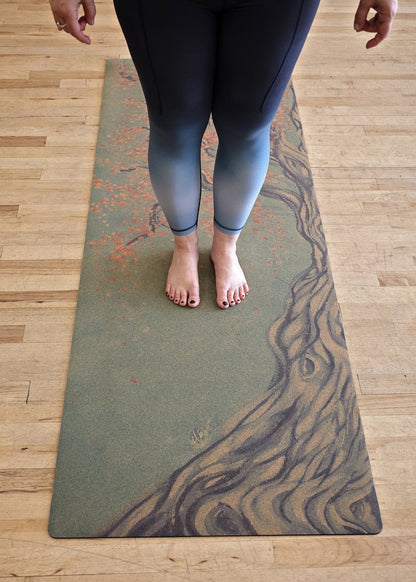 Tree Pose WANDERER Cork Yoga Mat