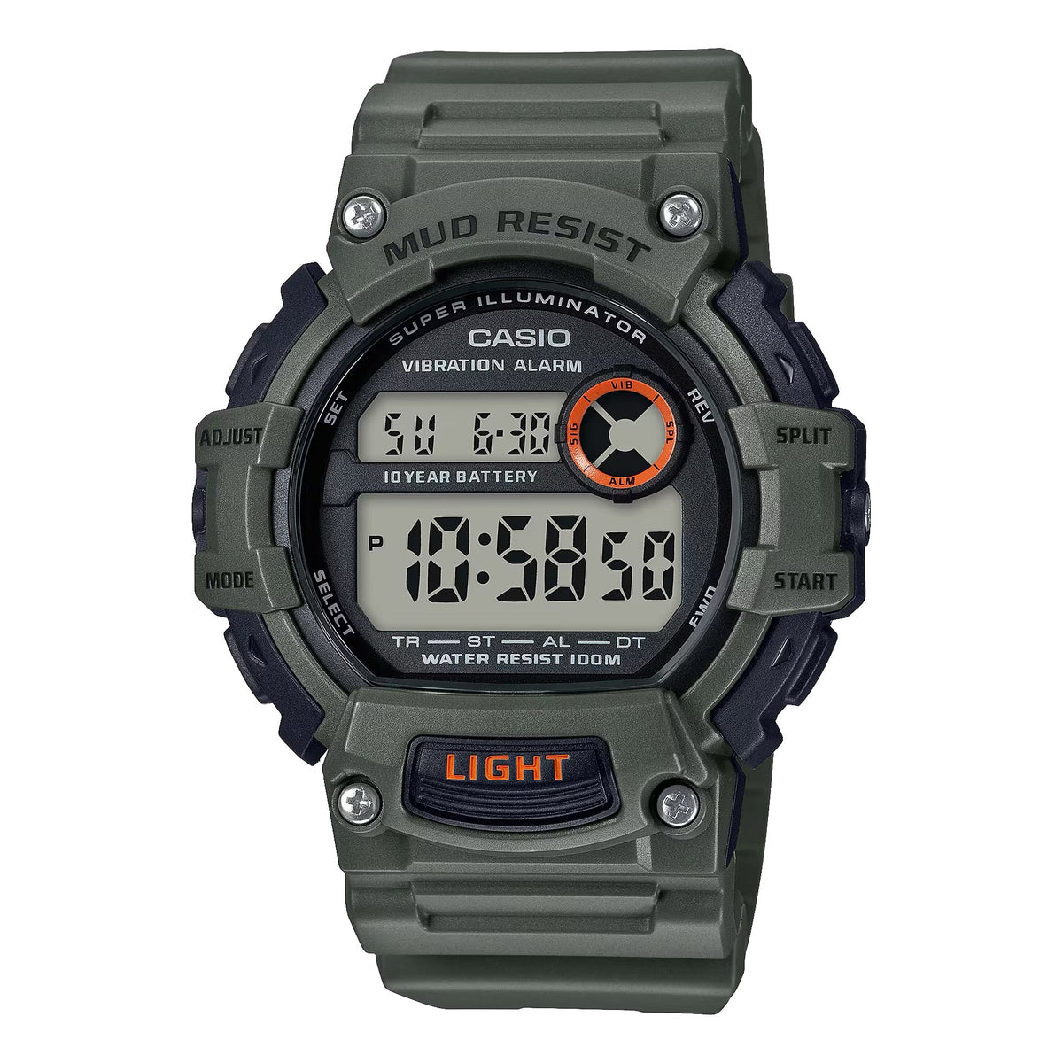 Casio Men's Tactical Digital Sport Watch with Green Dial - TRT-110H-3AV