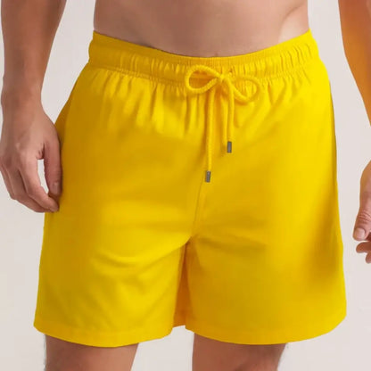 True Yellow Hybrid Short, Compression Lined Swim and Resort Trunk