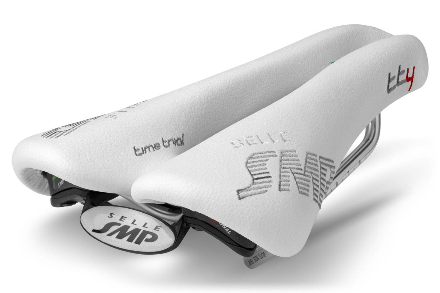 Selle SMP TT4 Time Trial Saddle with Steel Rails (White)