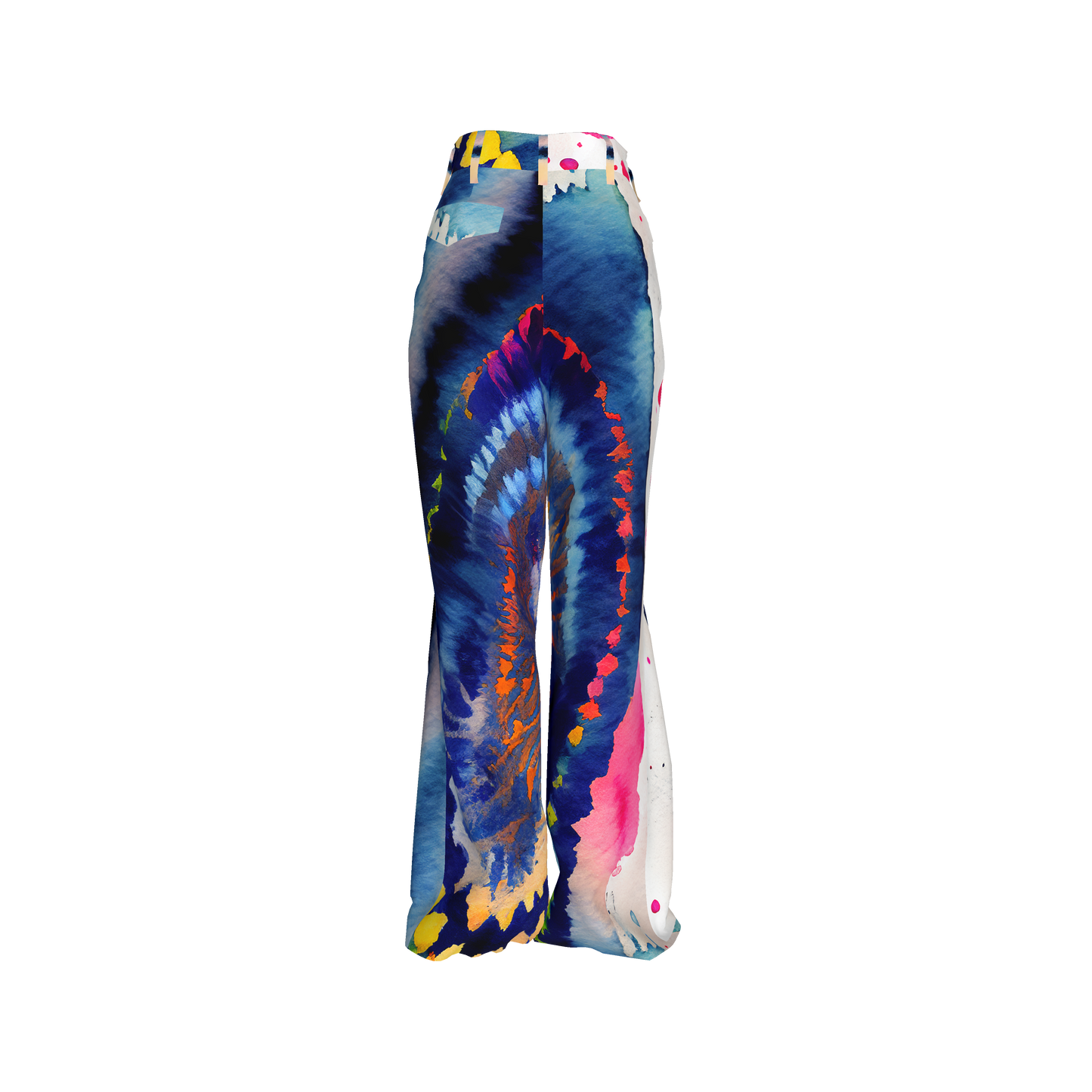 Shibori Cosmic Galaxy Pleated Twill Trouser Pants