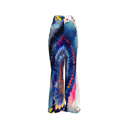 Shibori Cosmic Galaxy Pleated Twill Trouser Pants