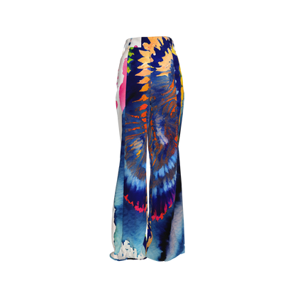 Shibori Cosmic Galaxy Pleated Twill Trouser Pants