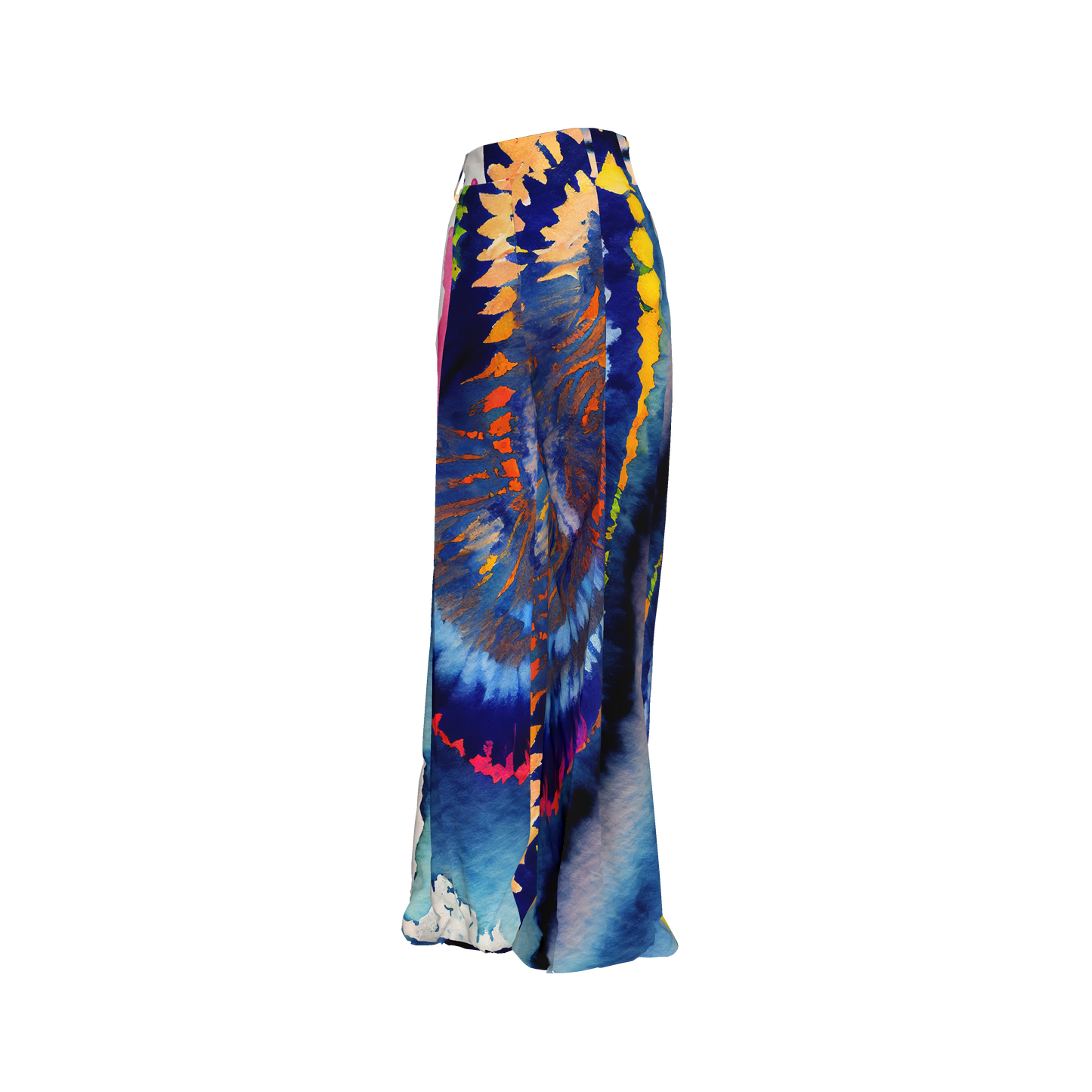 Shibori Cosmic Galaxy Pleated Twill Trouser Pants