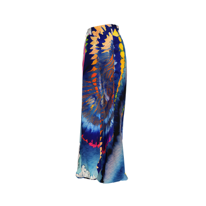 Shibori Cosmic Galaxy Pleated Twill Trouser Pants