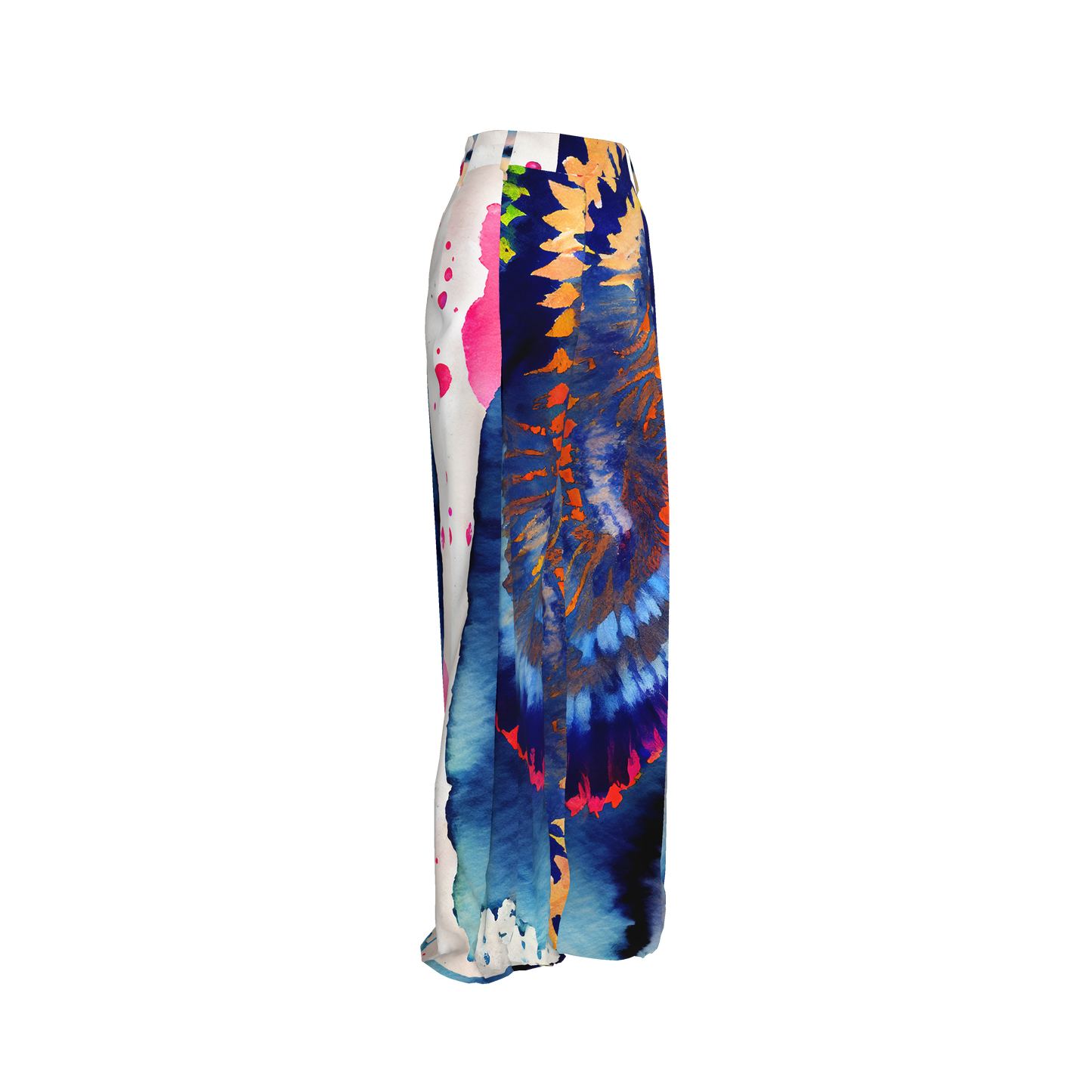 Shibori Cosmic Galaxy Pleated Twill Trouser Pants