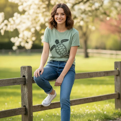 Turtle Graphic Slim T-Shirt