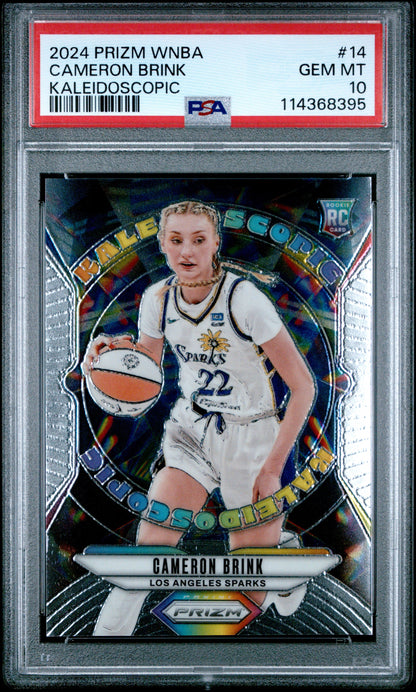 Graded 2024 Panini Prizm WNBA Cameron Brink #14 Kaleidoscopic Rookie RC Basketball Card PSA 10 Gem Mint