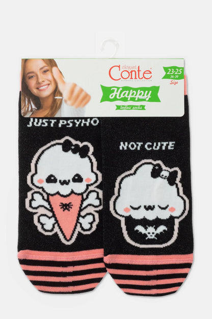 Cotton Ankle Socks Conte Happy 358 - Cute