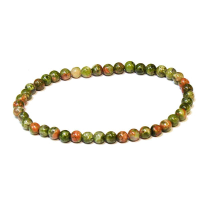Unakite Round Bead Bracelet - Balance, Healing & Presence