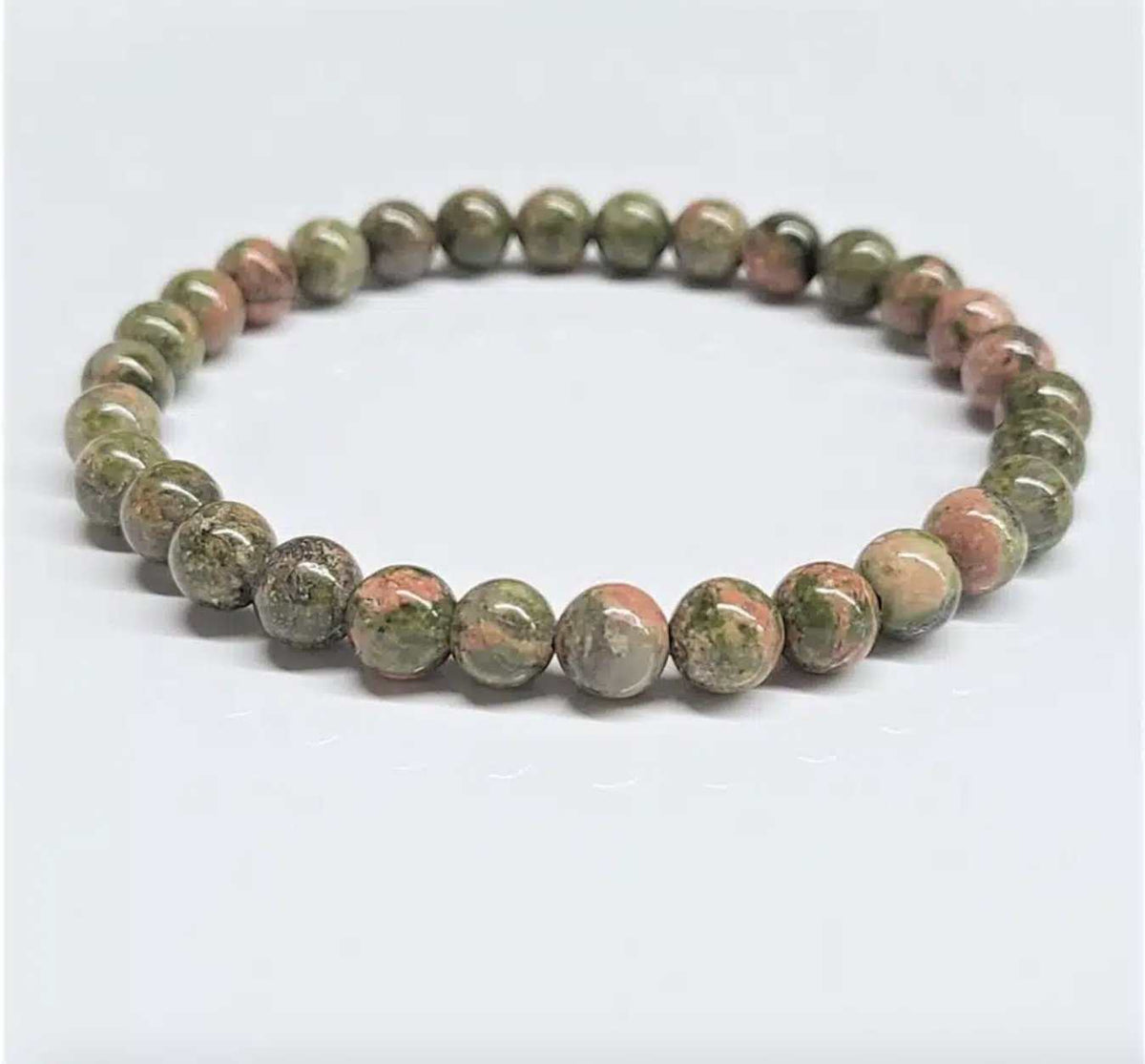 Unakite Round Bead Bracelet - Balance, Healing & Presence