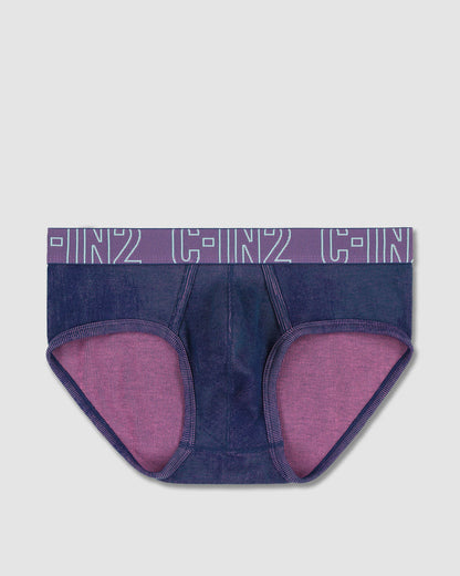 Undertone Mid Rise Brief Blueberry Pink