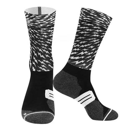 Unisex Anti Slip Socks Professional Bike Street Sports Socks Cycling Socks For Men And Women  Breathable Socks 37-44