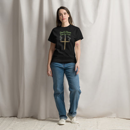 Died & Risen Tee – Cross Joint Graphic Shirt for 420 Vibes