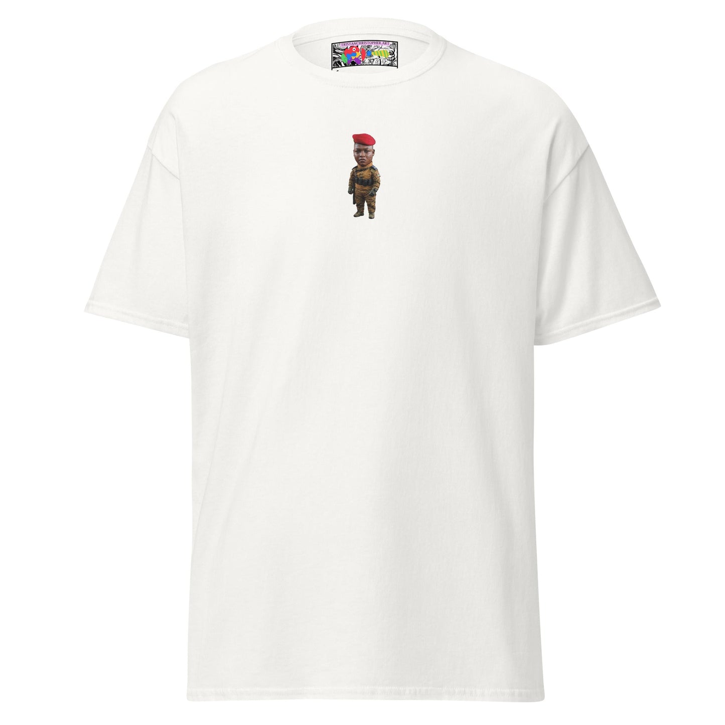 Ibrahim Traoré Fine Embroidery Unisex classic tee