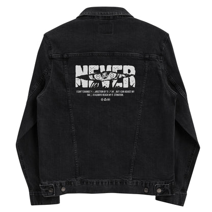 Never Give Up Denim Jacket