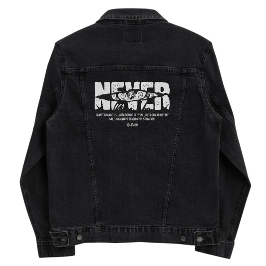 Never Give Up Denim Jacket