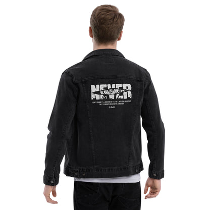 Never Give Up Denim Jacket