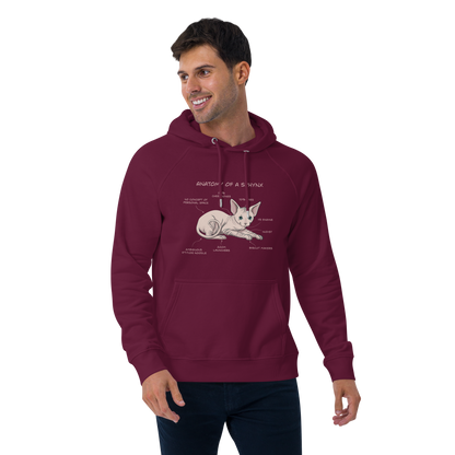 "ANATOMY OF A SPHYNX" UNISEX ECO HOODIE