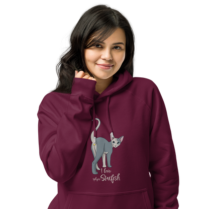 "I LOVE SPHYNX STARFISH" WOMEN'S ECO HOODIE
