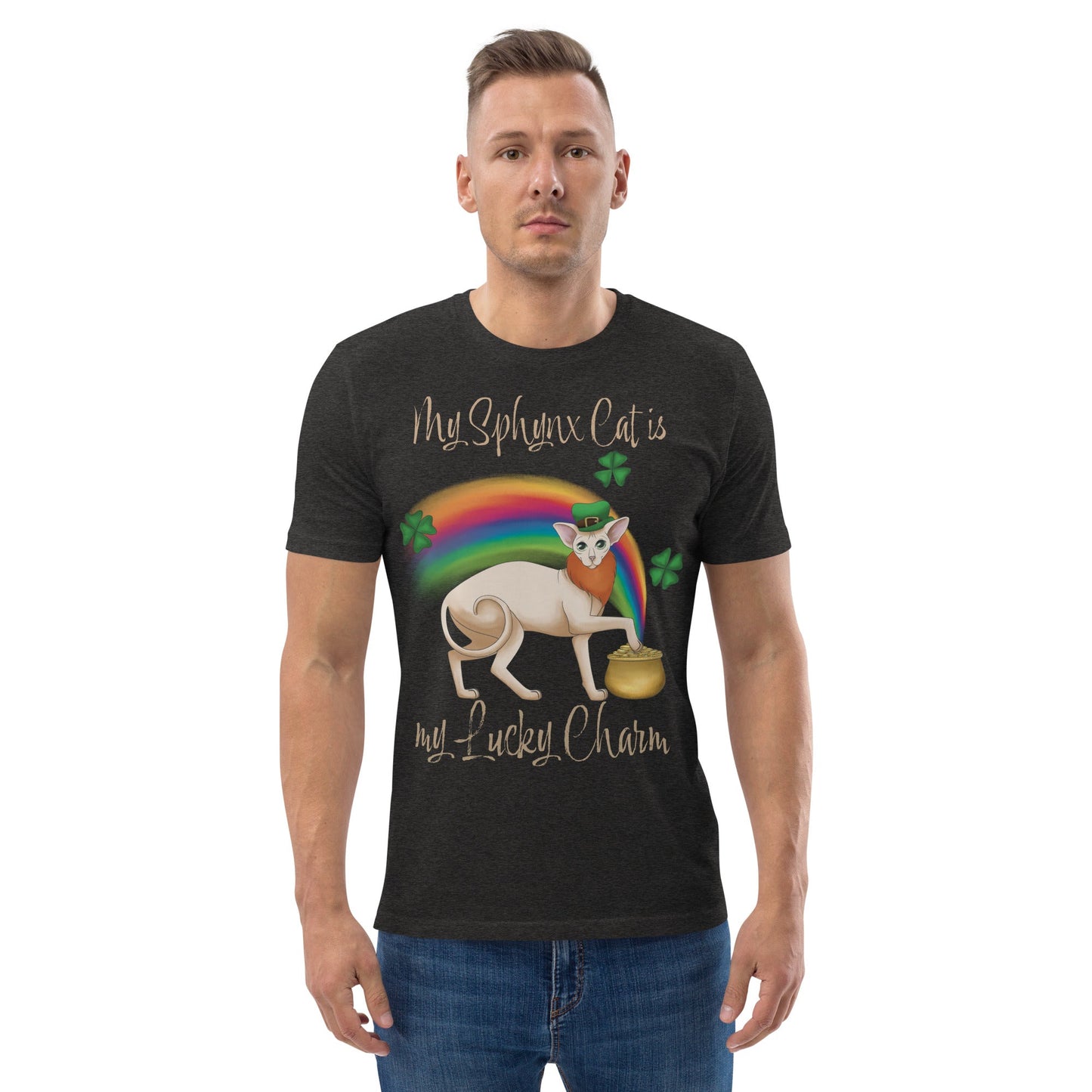 "MY SPHYNX IS MY LUCKY CHARM" UNISEX ECO TEE