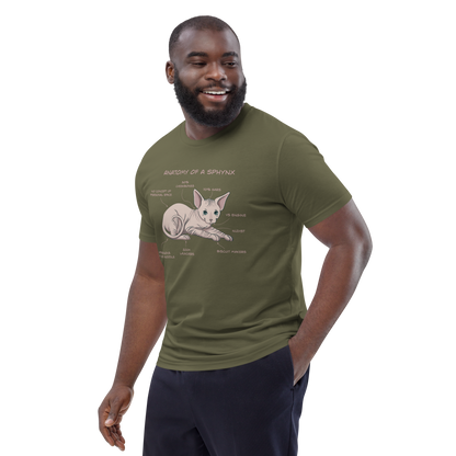 "ANATOMY OF A SPHYNX" UNISEX ORGANIC TEE