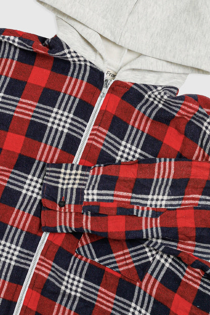 Unisex Rework Hooded Flannel - L