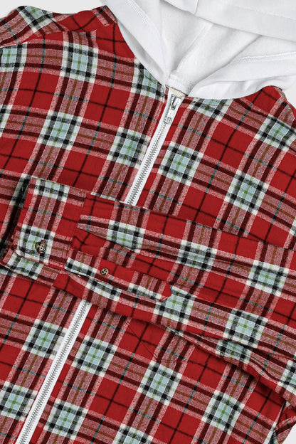 Unisex Rework Hooded Flannel - M