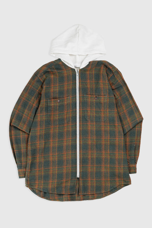 Unisex Rework Hooded Flannel - M