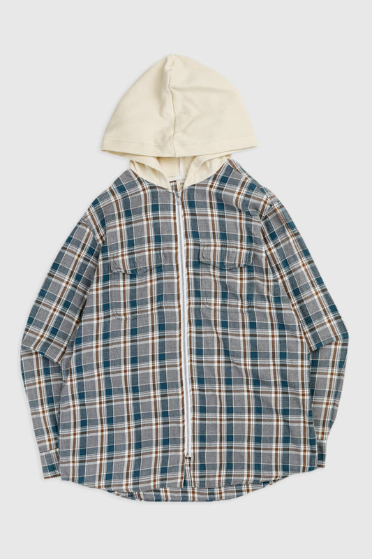 Unisex Rework Hooded Flannel - M