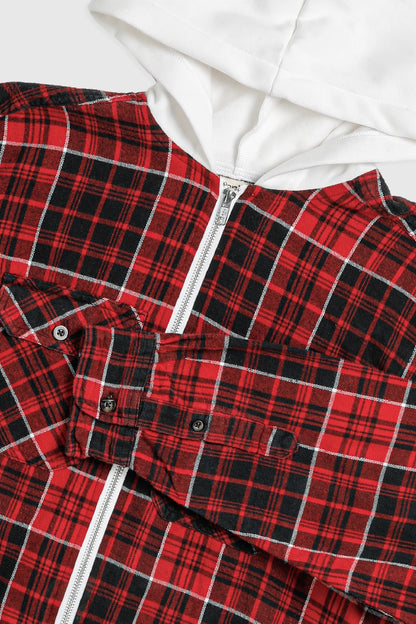 Unisex Rework Hooded Flannel - S