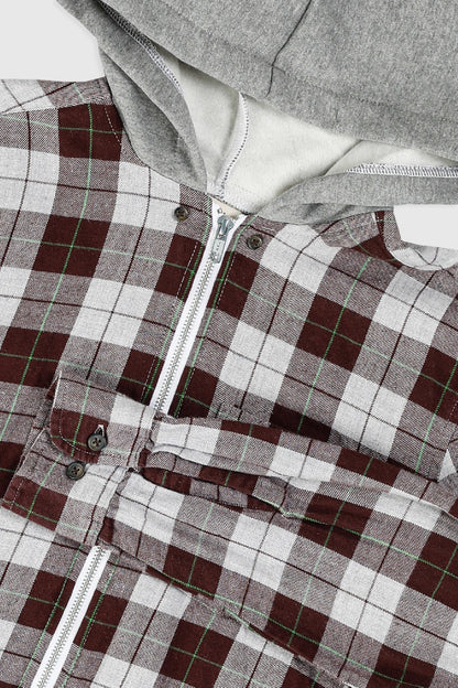 Unisex Rework Hooded Flannel - S