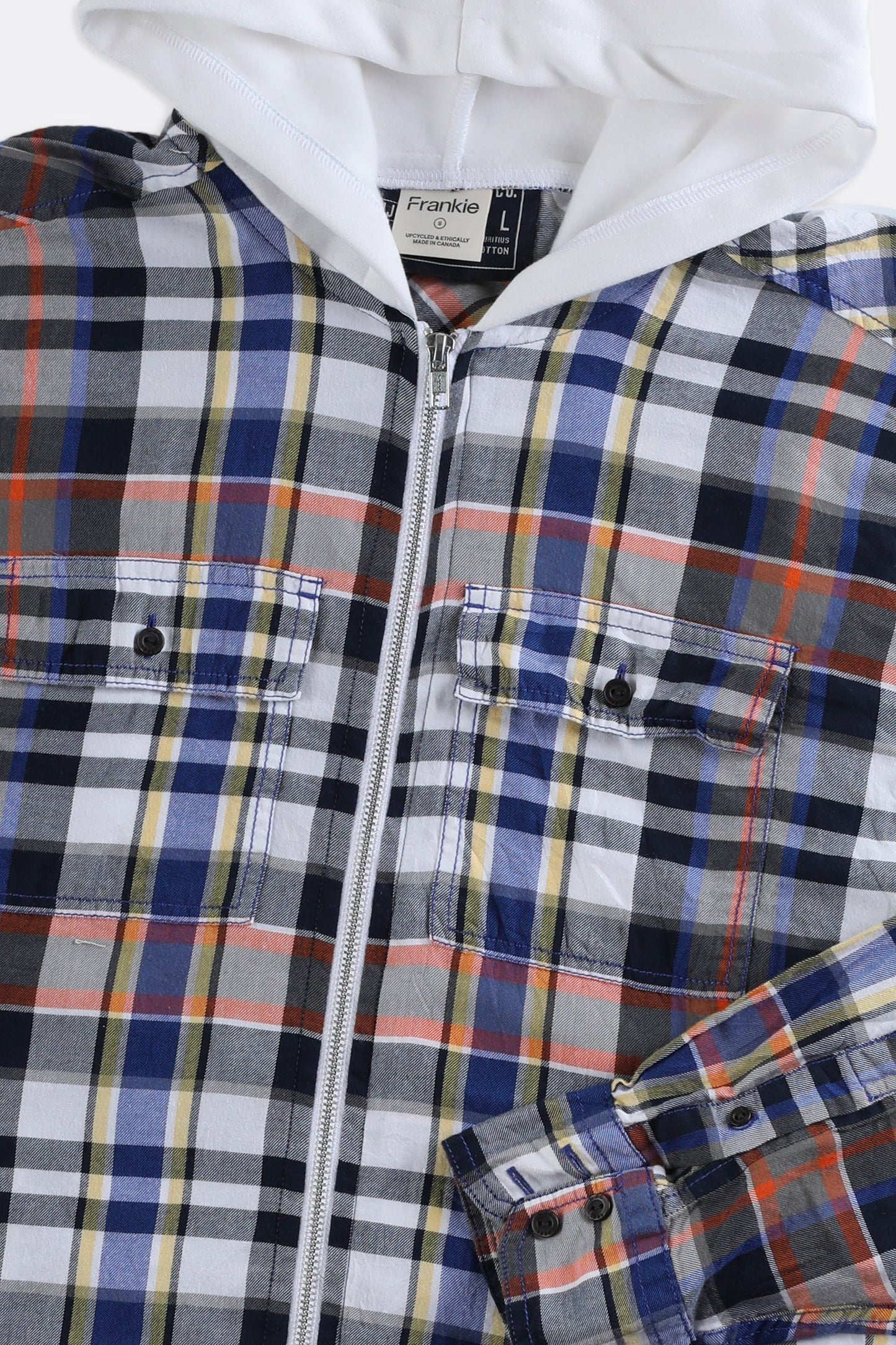 Unisex Rework Hooded Flannel - Women-S, Men-XS