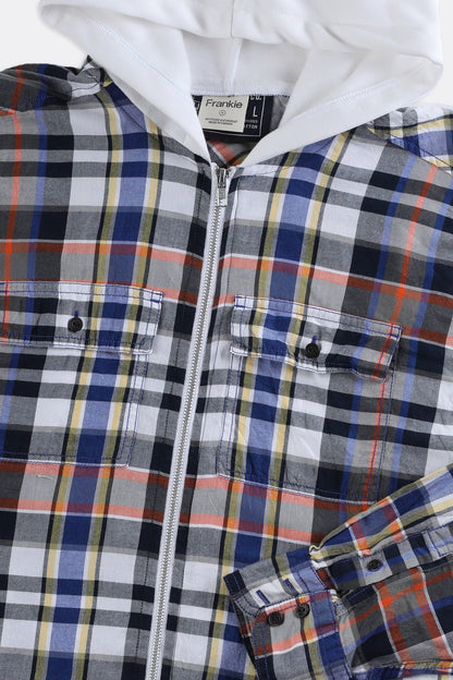 Unisex Rework Hooded Flannel - Women-S, Men-XS