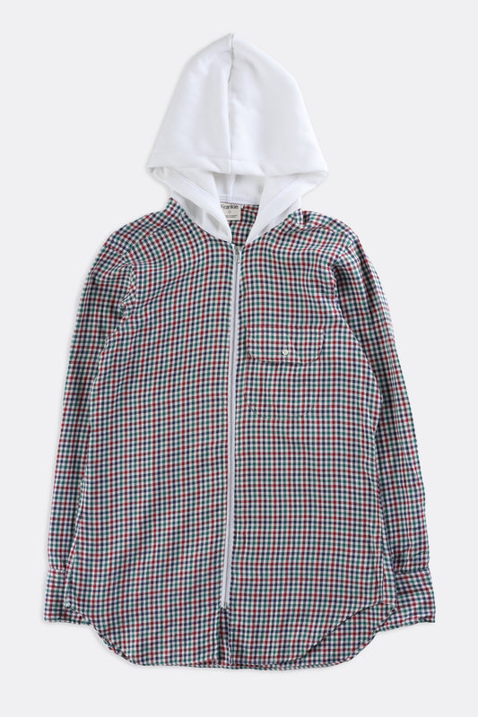 Unisex Rework Hooded Flannel - Women-S, Men-XS