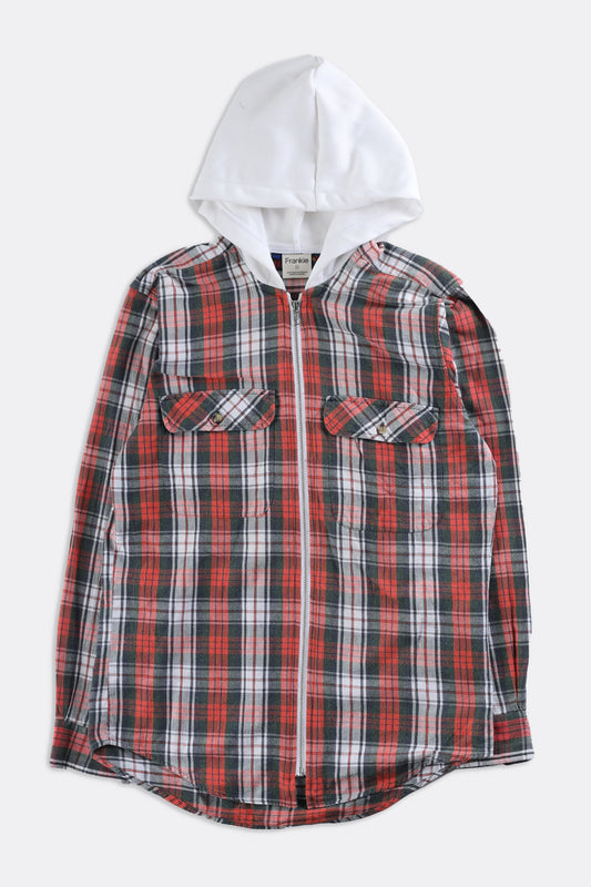 Unisex Rework Hooded Flannel - Women-S, Men-XS