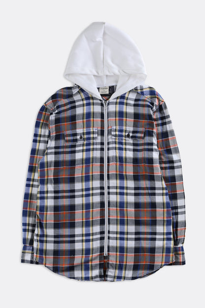 Unisex Rework Hooded Flannel - Women-S, Men-XS