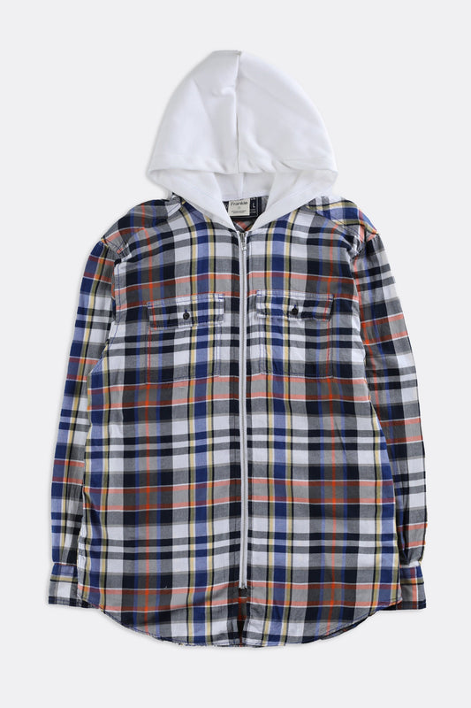 Unisex Rework Hooded Flannel - Women-S, Men-XS