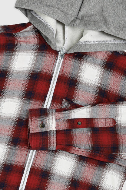 Unisex Rework Hooded Flannel - XS