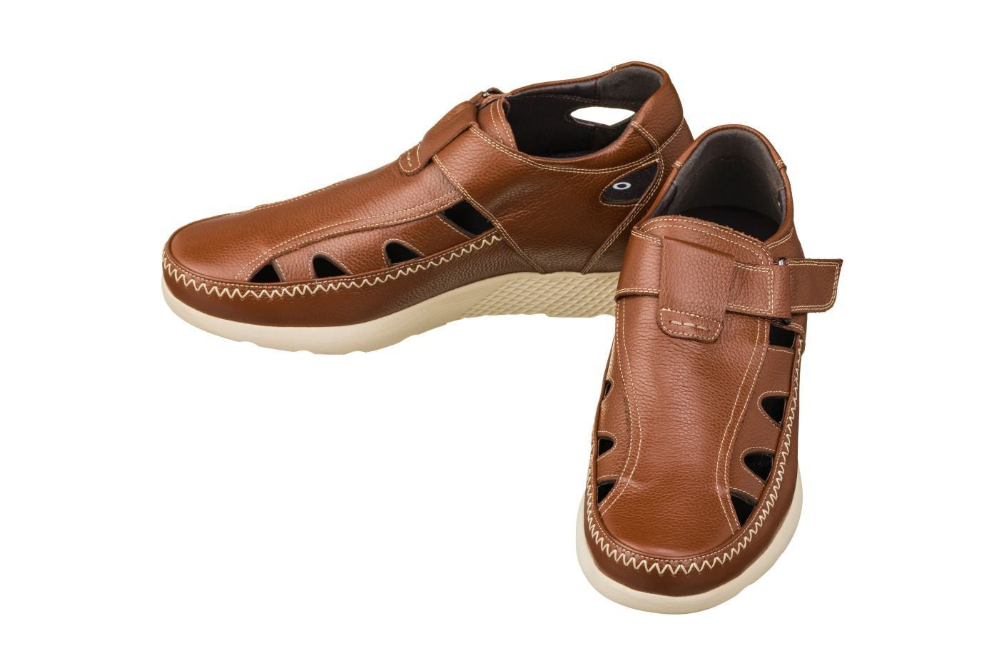 CALTO - K2133 - 2.8 Inches Taller (Brown) - Fisherman Sandal Lightweight - Triathlete Store