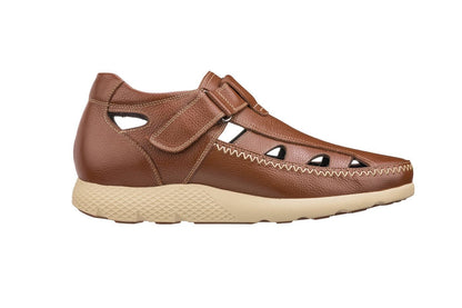 CALTO - K2133 - 2.8 Inches Taller (Brown) - Fisherman Sandal Lightweight - Triathlete Store