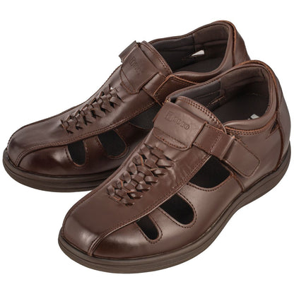TOTO - G13072 - 3.2 Inches Taller (Cordovan Dark Brown) Braided Sandals - Super Lightweight - Triathlete Store
