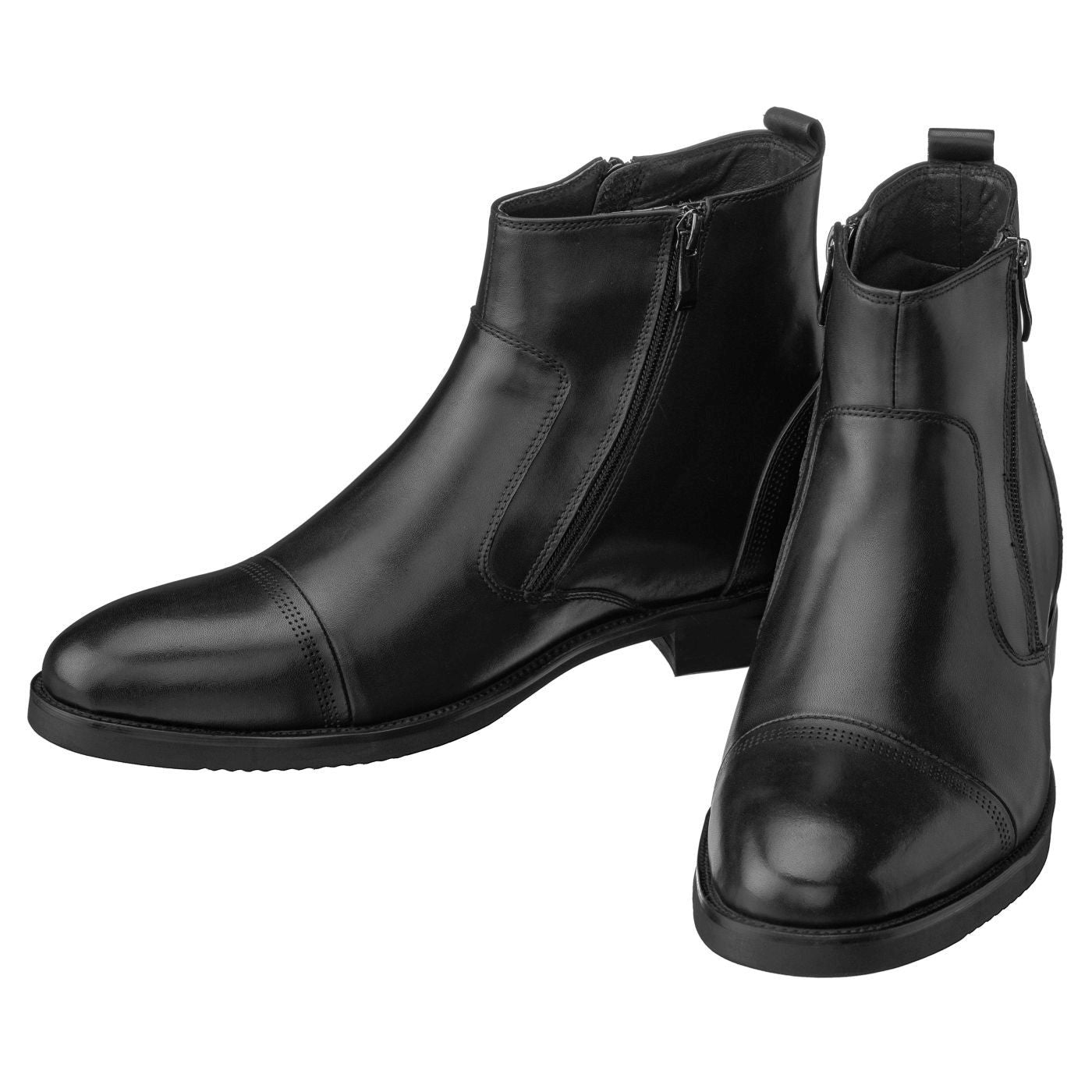 CALTO - S28001 - 3.2 Inches Taller (Black) - Lightweight - Zipper Boots - Triathlete Store