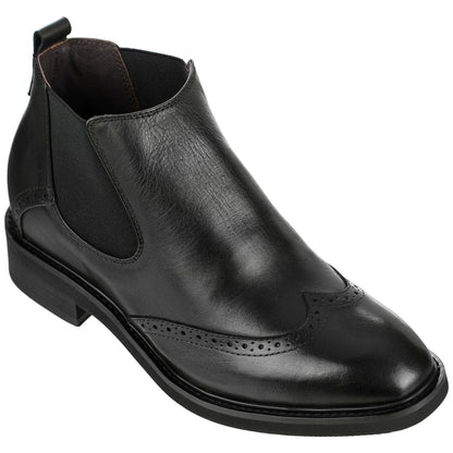 Leather Wing-Tip Ankle Boots - Three Inches - K28802 - Triathlete Store
