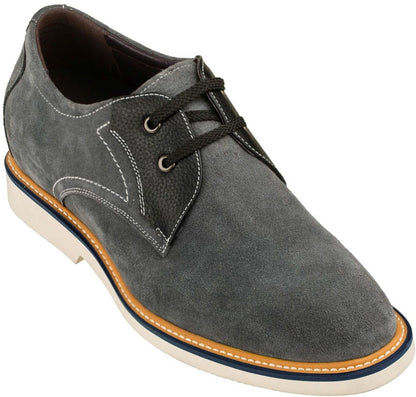 CALTO Business Casual Grey Leather Shoes 2.8 Inch  - Y42023 - Triathlete Store