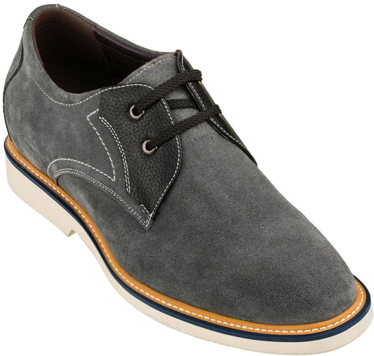 CALTO Business Casual Grey Leather Shoes 2.8 Inch  - Y42023 - Triathlete Store