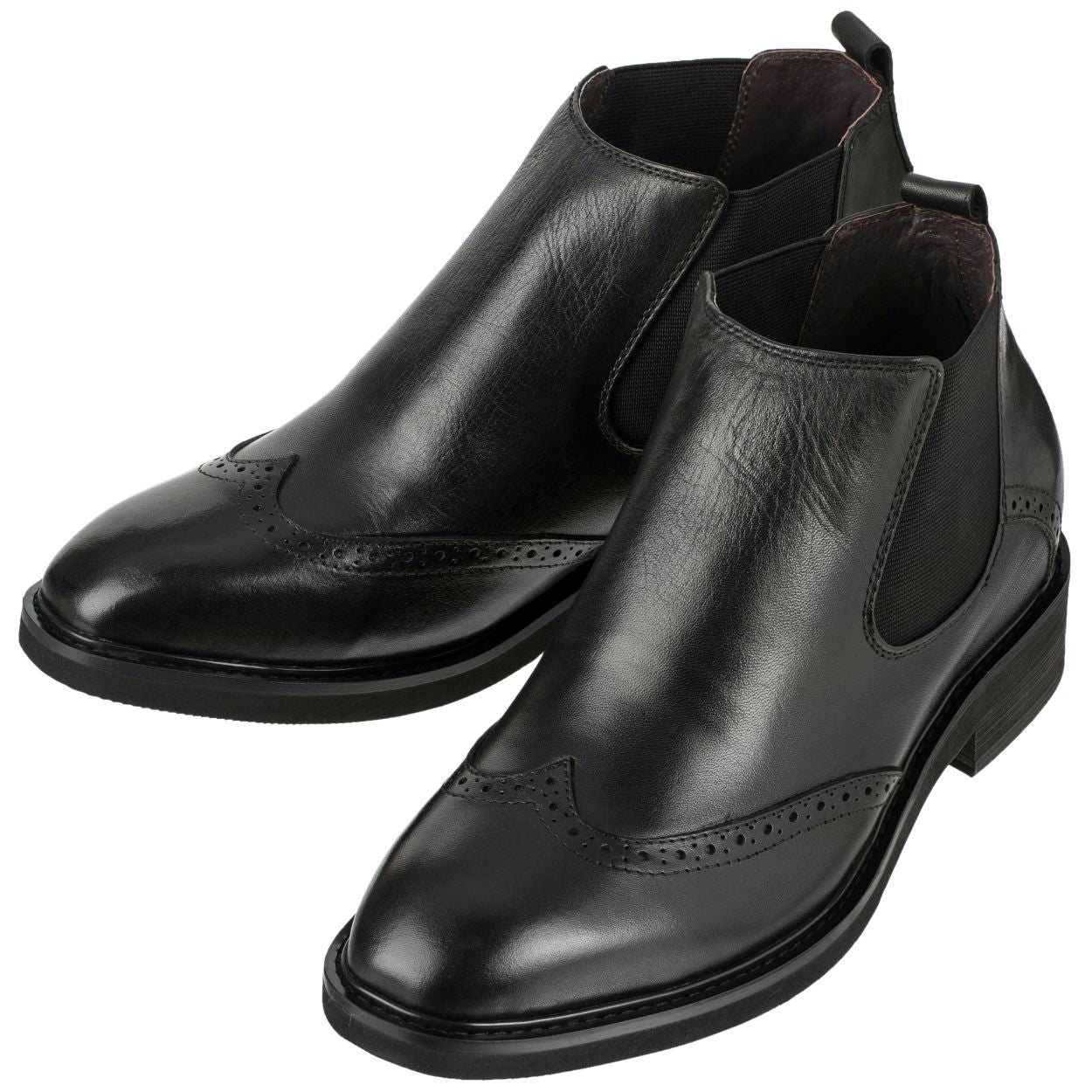 Leather Wing-Tip Ankle Boots - Three Inches - K28802 - Triathlete Store