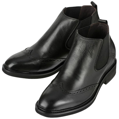 Leather Wing-Tip Ankle Boots - Three Inches - K28802 - Triathlete Store
