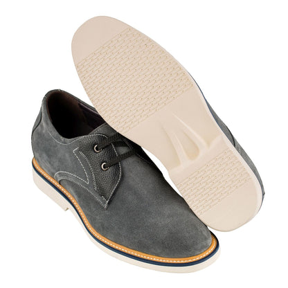 CALTO Business Casual Grey Leather Shoes 2.8 Inch  - Y42023 - Triathlete Store